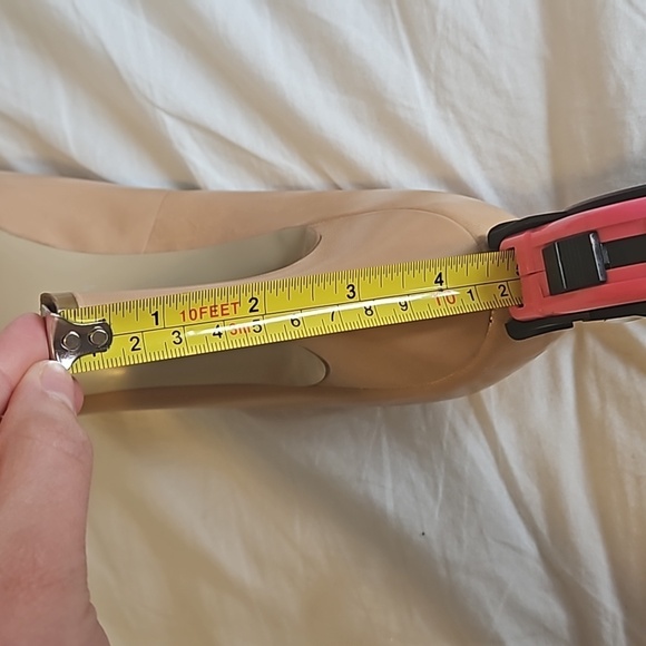 Nine West Nude Peep Toe Heels Size 10 - Picture 5 of 6